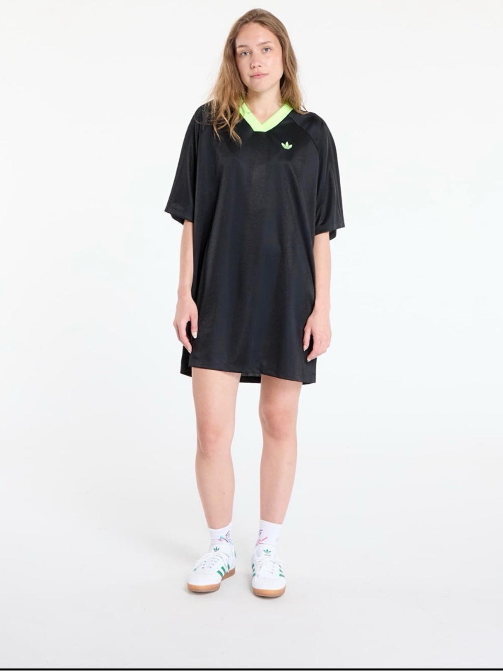 Adidas Originals Jacquard Soccer Dress Black Signal Green M